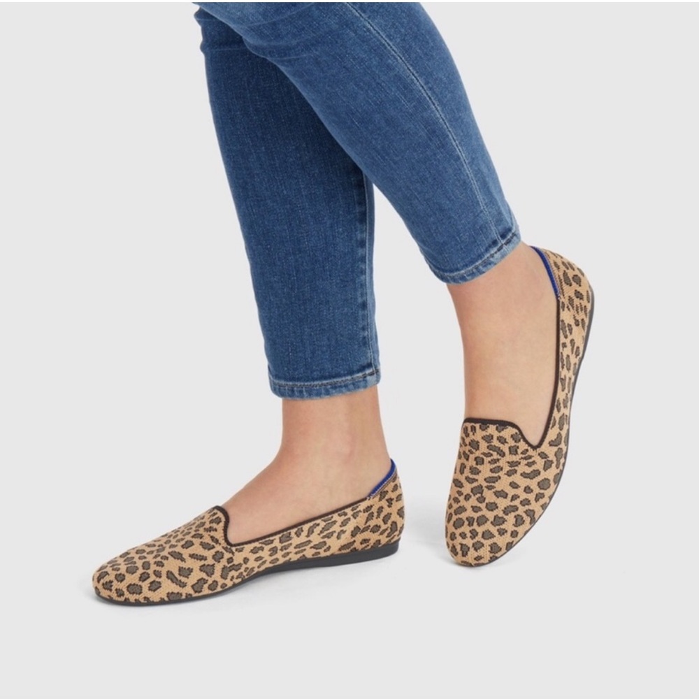 Rothy’s Leopard Print Round Toe Flats Size 8